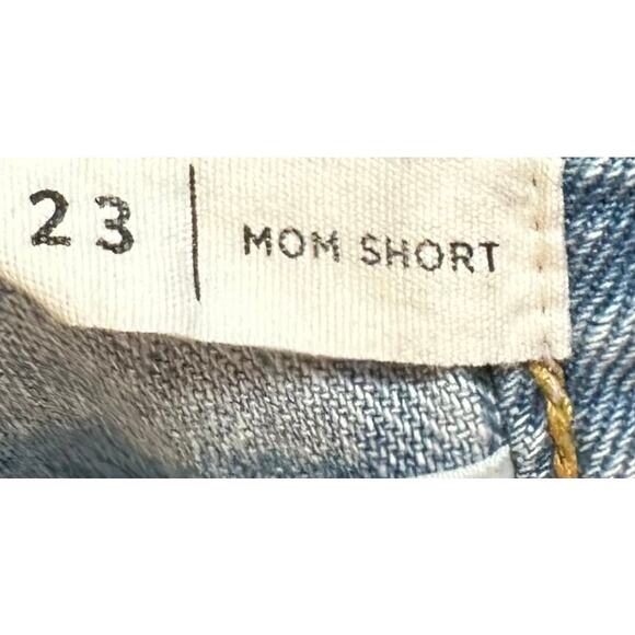 2/$30 PacSun Mom Jean Shorts Distressed Blue Denim Cuffed Light Wash Size 23 - Picture 9 of 11